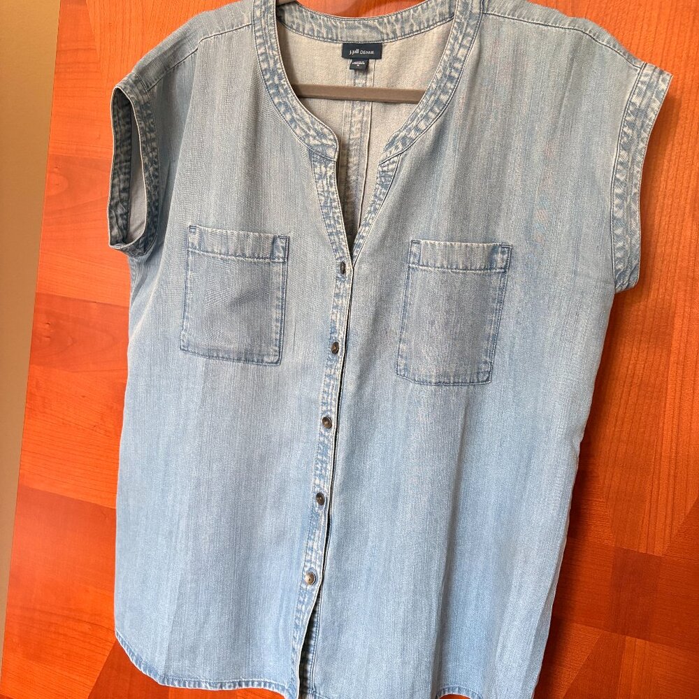 J.Jill, Tencel, short sleeve buttoned down